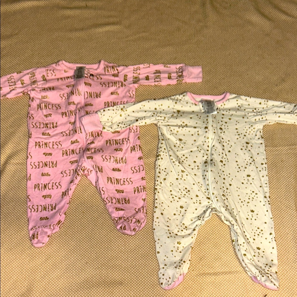 Pink and White Baby Onesies
